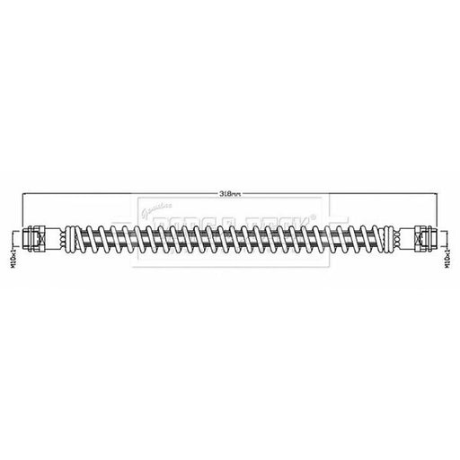 Borg & Beck Brake Hydraulic Hose Line Front Left BBH8812
