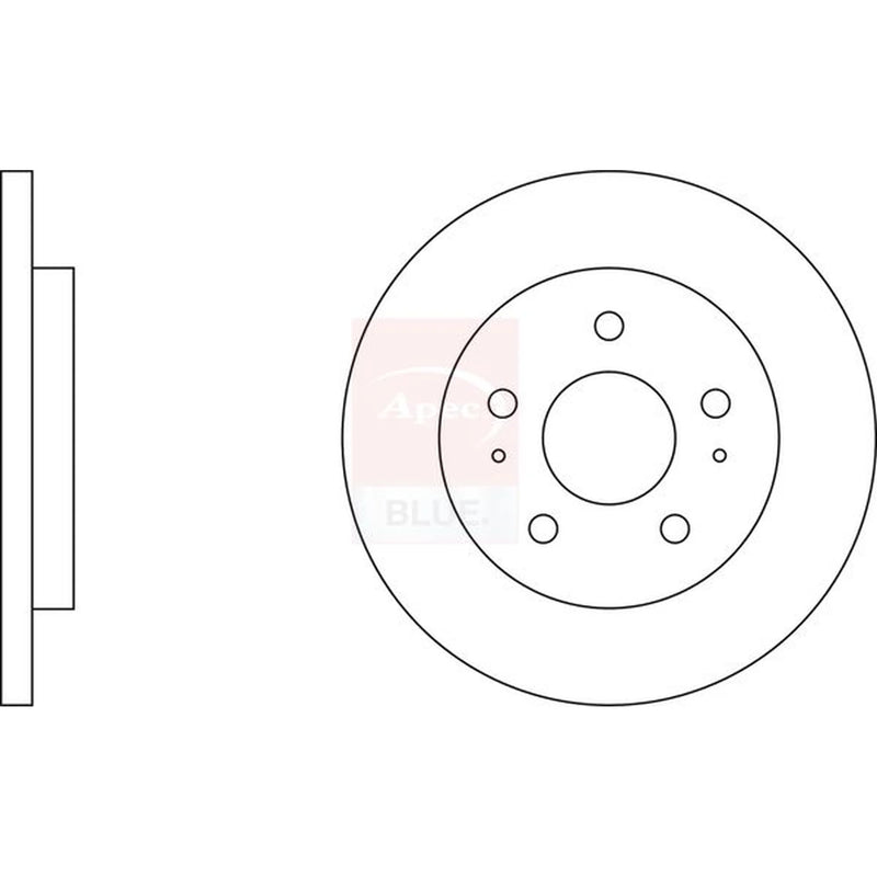 Apec 2 x Solid Front Brake Discs SDK6353