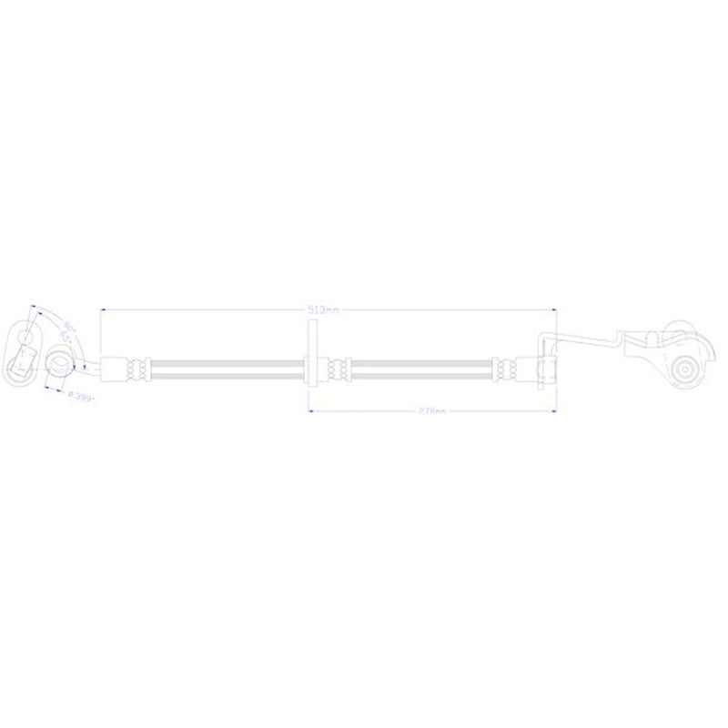 Juratek Brake Hydraulic Hose Line Front Left JBH1759L