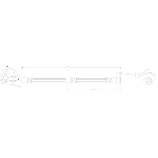 Juratek Brake Hydraulic Hose Line Front Left JBH1759L