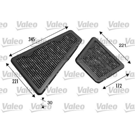 Valeo 2 x Cabin Air Filter (Pollen Filter) 698793