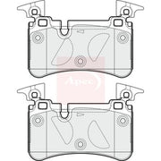 Apec Rear Brake Pad Set PAD1678