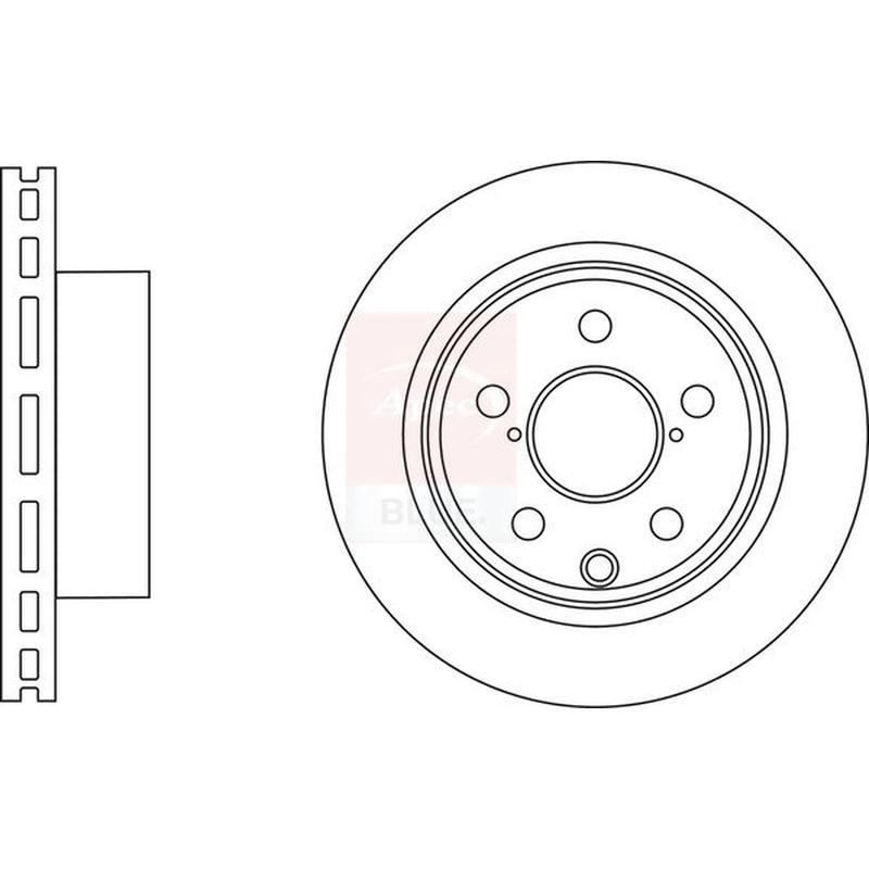 Apec 2 x Vented Rear Brake Discs SDK6986