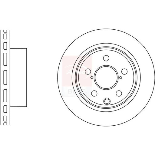 Apec 2 x Vented Rear Brake Discs SDK6986