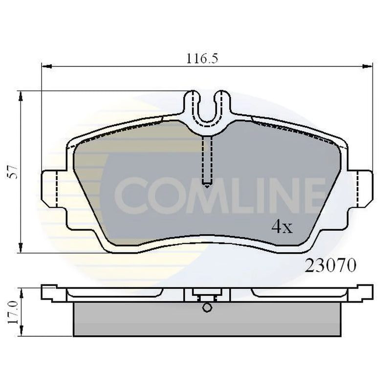 Comline 4 x Front Brake Pad Set CBP0748