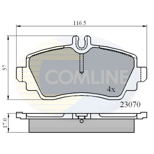 Comline 4 x Front Brake Pad Set CBP0748