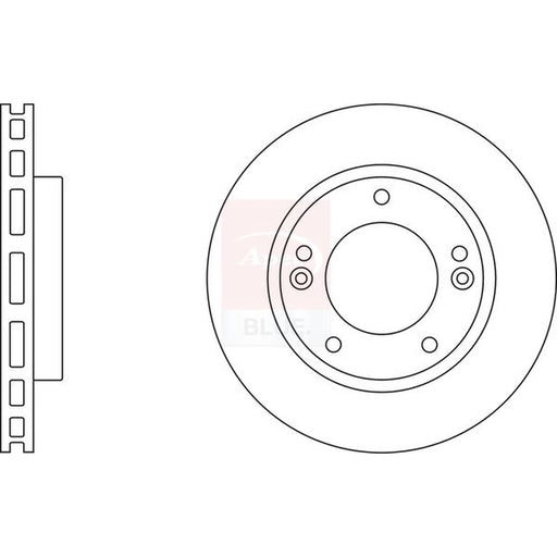 Apec 2 x Vented Front Brake Discs SDK6464
