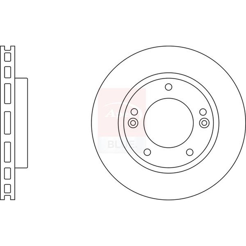 Apec 2 x Vented Front Brake Discs SDK6464