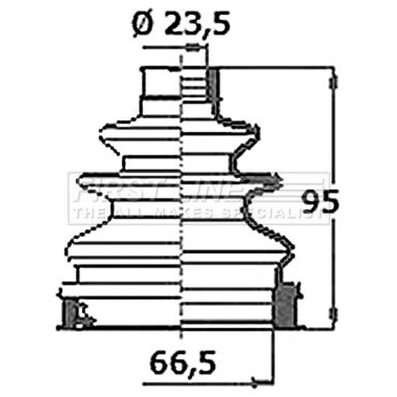First Line Drive Shaft Bellow Kit Rear Left FCB6388