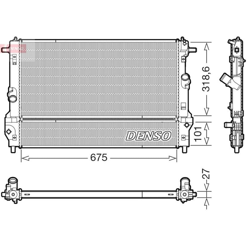 Denso Engine Radiator DRM44055
