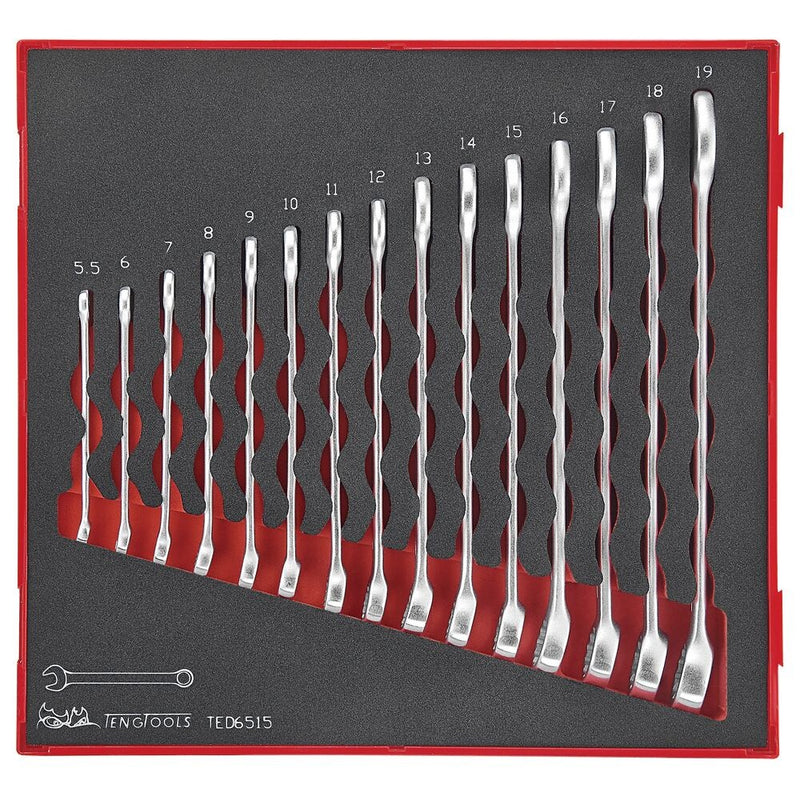 Teng Tools Combination Spanner Set FOAM2 15 Pieces