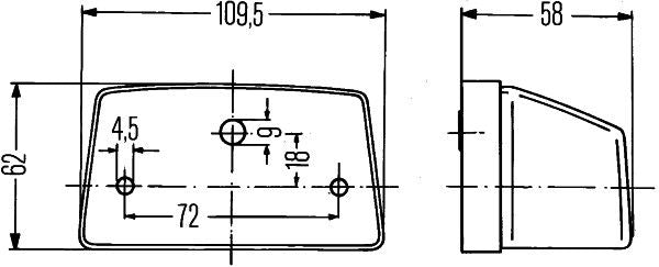 Hella 2KA 003 389-257 Licence Plate Light