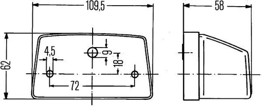Hella 2KA 003 389-257 Licence Plate Light