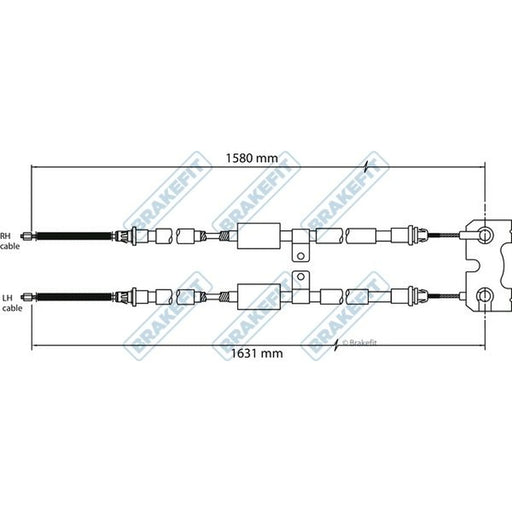 Apec Handbrake Cable Left Rear BBC3126