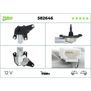 Valeo Front/Rear Wiper Motor Rear 582646