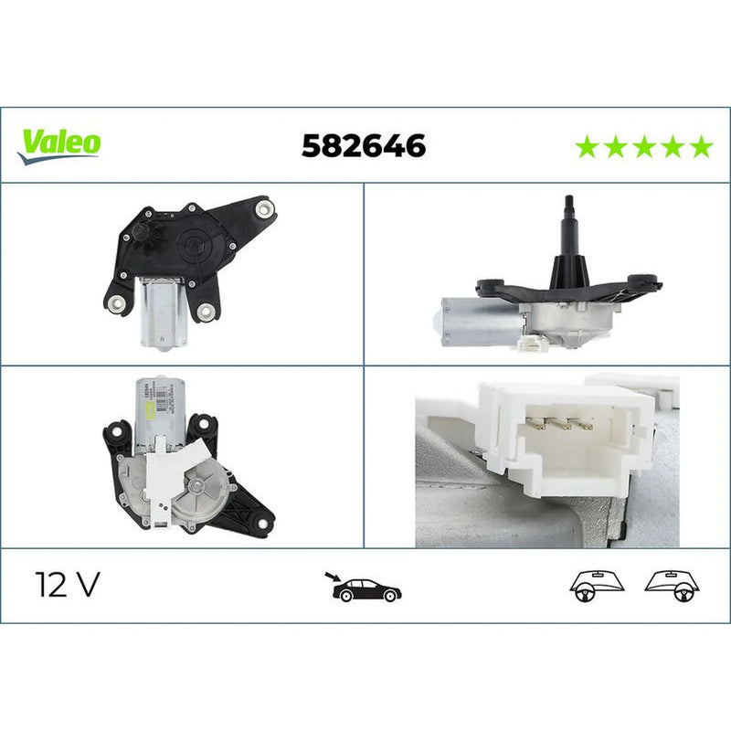 Valeo Front/Rear Wiper Motor Rear 582646