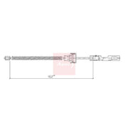 Apec Handbrake Cable Right Rear CAB1944