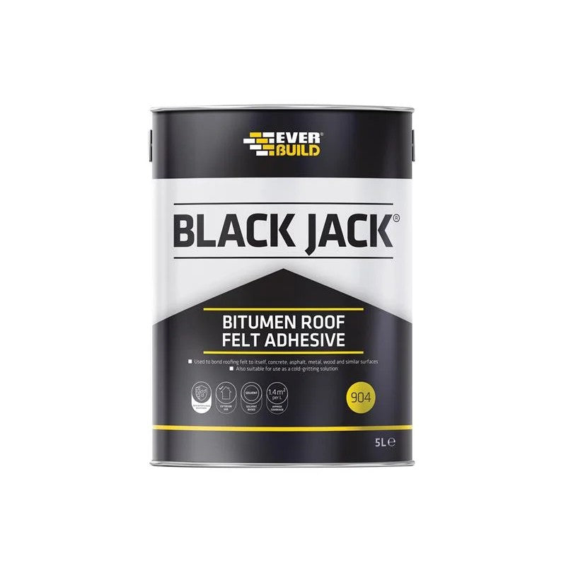 Everbuild Sika Black Jack® 904 Bitumen Roof Felt Adhesive 5 litre - 852652