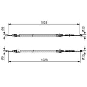 Bosch Handbrake Cable Centre 1 987 482 423