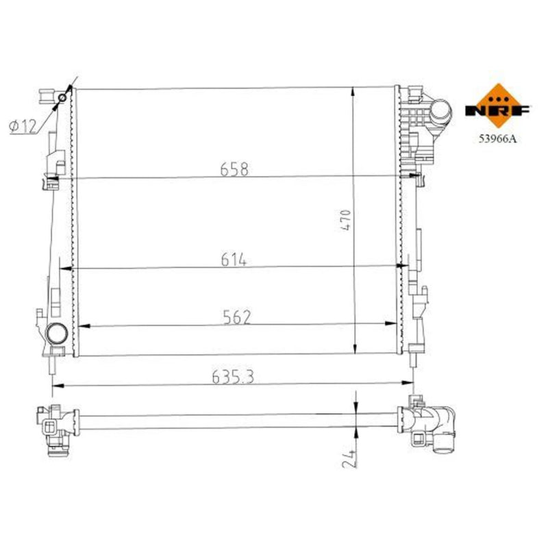 NRF Engine Radiator 53966A