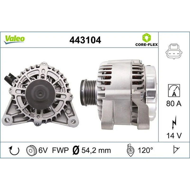 Valeo Car Alternator 12V 443104