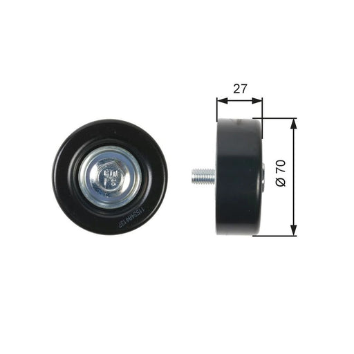 Gates V-Ribbed Belt Deflection/Guide Pulley T36409
