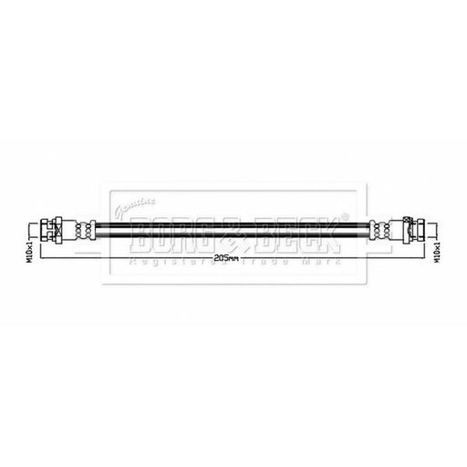 Borg & Beck Brake Hydraulic Hose Line Rear BBH8856