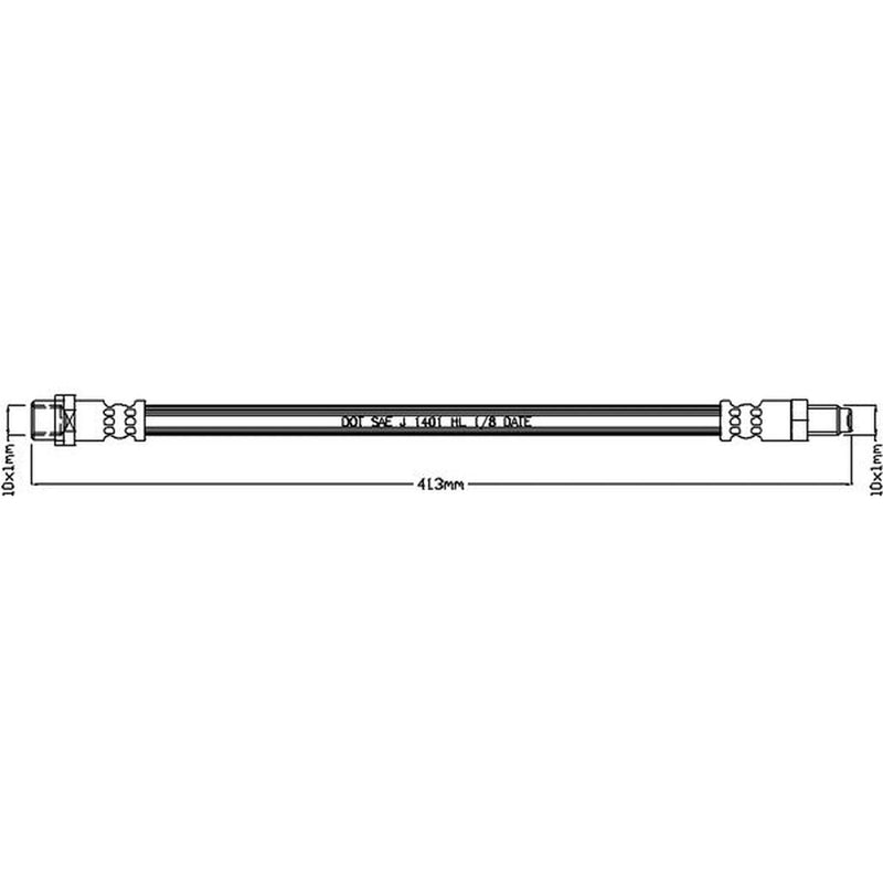 Abtex Brake Hydraulic Hose Line Front ABH1257
