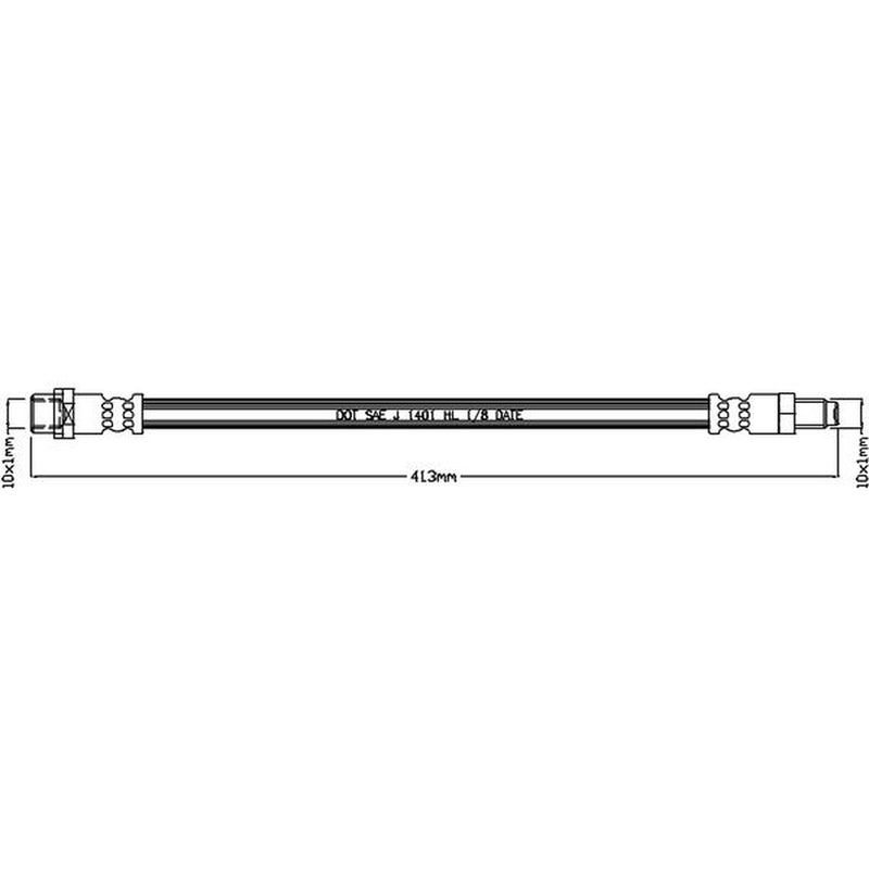 Abtex Brake Hydraulic Hose Line Front ABH1257