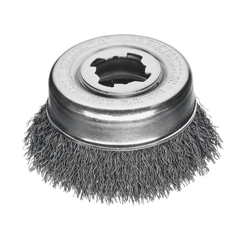 Lessmann X-Lock Crimped Cup Steel Brush 85mm Non Spark - 423.16X