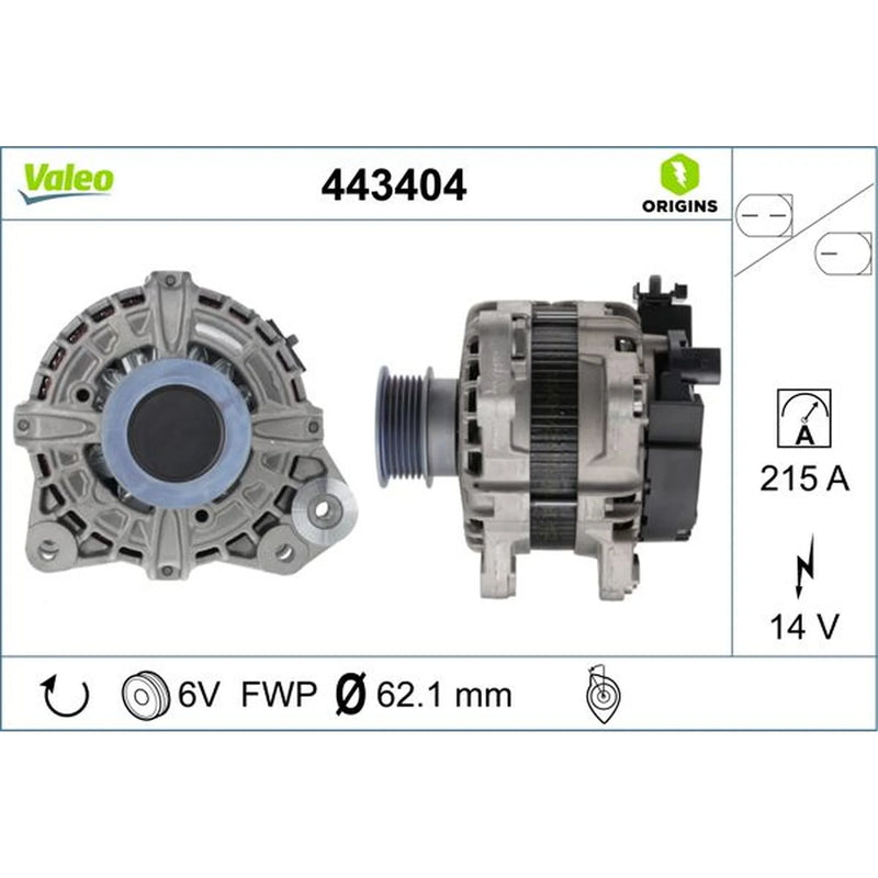Valeo Car Alternator 12V 443404