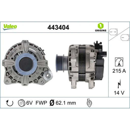 Valeo Car Alternator 12V 443404
