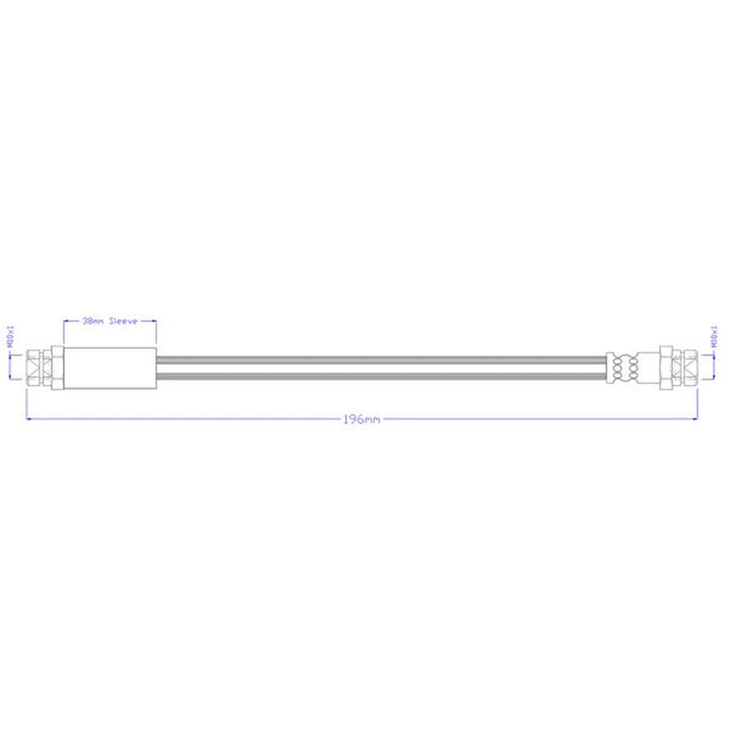 Juratek Brake Hydraulic Hose Line Rear JBH1430