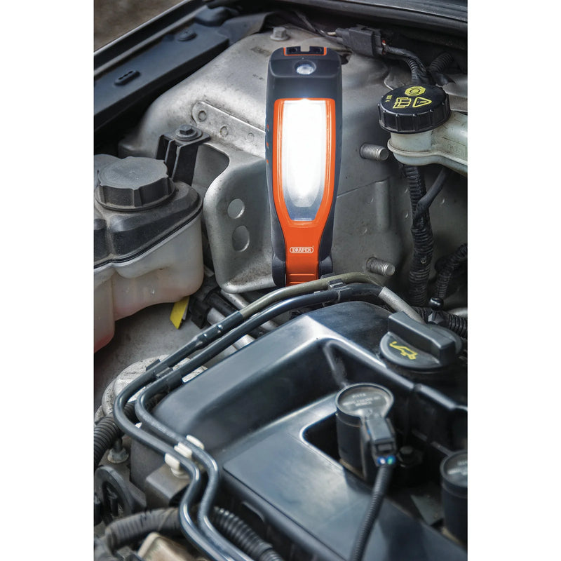 Draper Inspection Lamp 7W 700 Lumens Rechargeable LED Orange