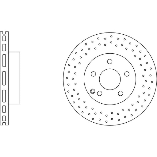 Apec Brake Disc Front Fits Mercedes Sls Class Non Drilled Version Dsk2589 Apec  - Town Parts