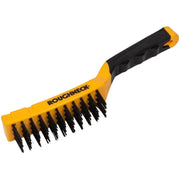 Roughneck Carbon Steel Wire Brush Soft Grip 300mm (12in) - 4 Row - 52-040