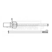 Borg & Beck Brake Pad Wear Sensor Front BWL3140