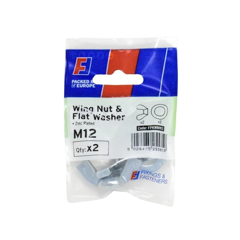 ForgeFix Wing Nut & Washer M12 ForgePack 2 - FPKWNW12