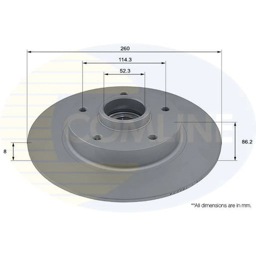 Comline 2 x Solid Rear Brake Discs ADC3031