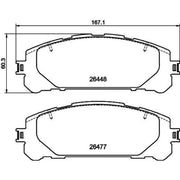 DON Front Brake Pad Set PCP2061