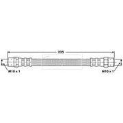 Borg & Beck Brake Hydraulic Hose Line Rear Left BBH6636