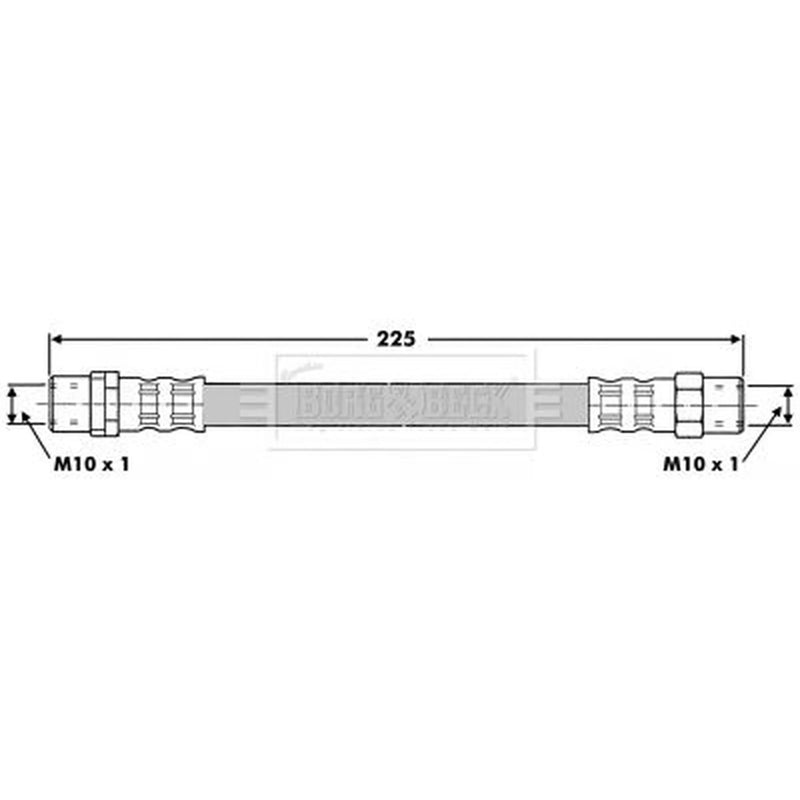 Borg & Beck Brake Hydraulic Hose Line Rear Left BBH6636
