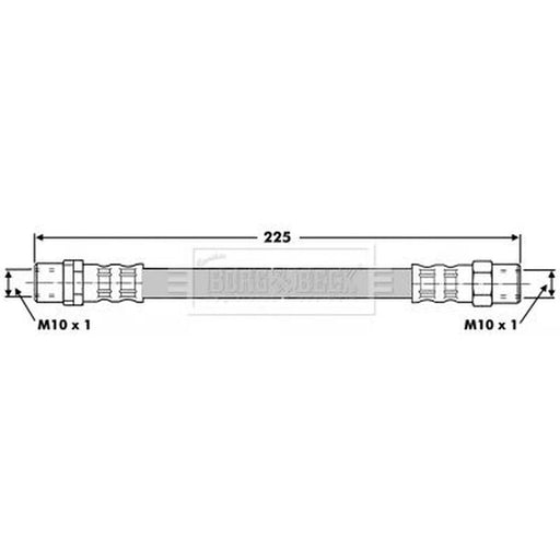 Borg & Beck Brake Hydraulic Hose Line Rear Left BBH6636