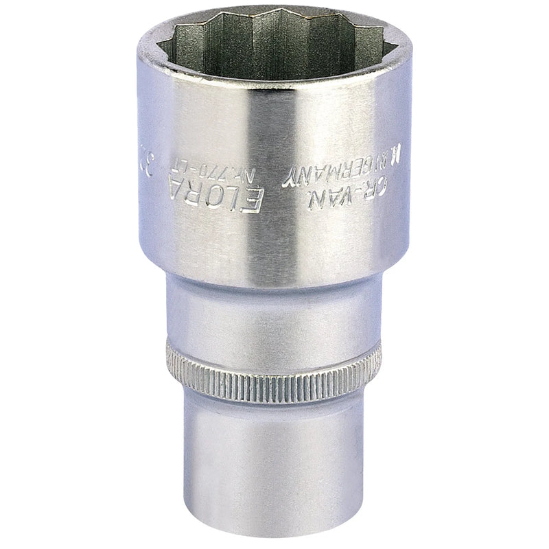 Elora Deep Bi-Hexagon Socket 1/2" Sq. Dr. - Multiple Lengths Available