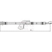 Apec Brake Hydraulic Hose Line Rear Left HOS4140
