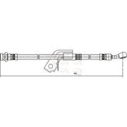 Apec Brake Hydraulic Hose Line Rear Left HOS4140