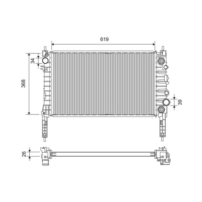 Valeo Engine Radiator 701378