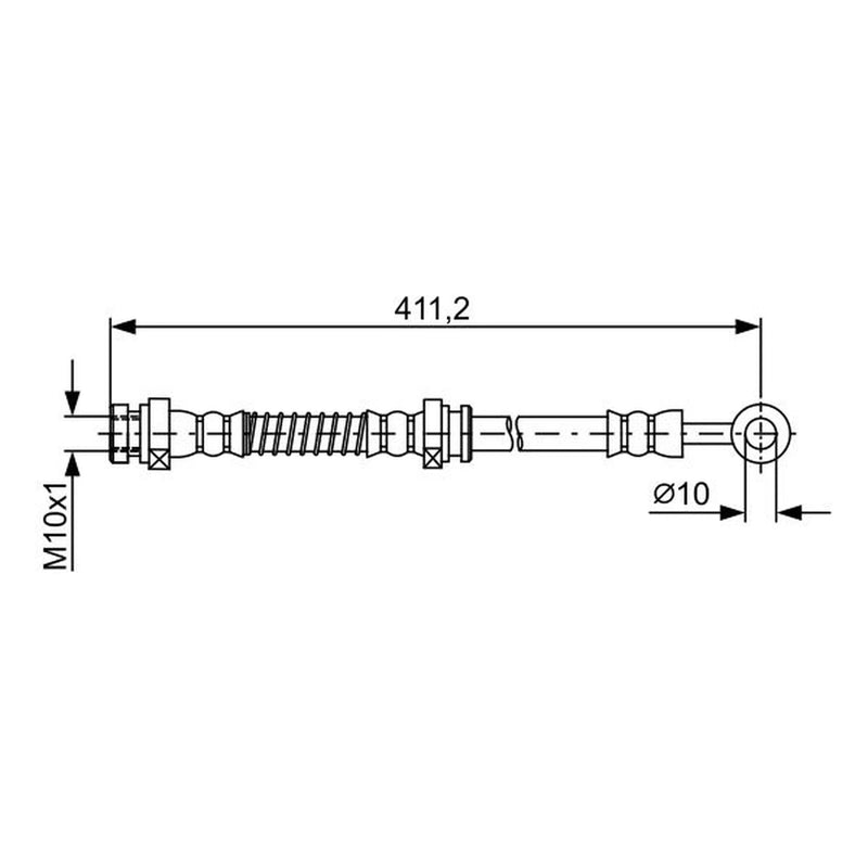 Bosch Brake Hydraulic Hose Line Rear Left 1 987 481 874