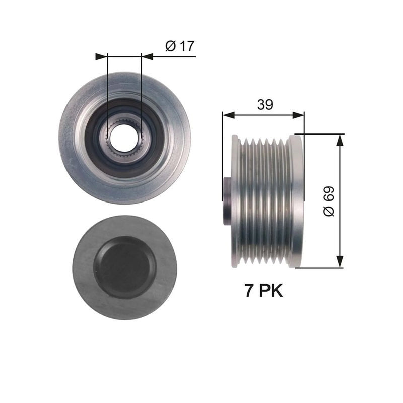 Gates Alternator Overrunning Freewheel Clutch OAP7149