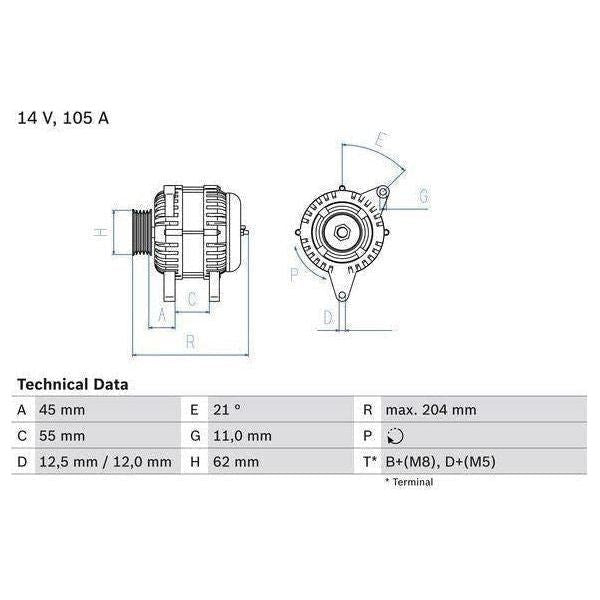 Bosch Reman Alternator 4278 0986042780 Bosch  - Town Parts